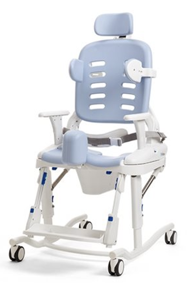 כיסא רחצה ושירותים עם מנגנונים מיוחדים לילדים